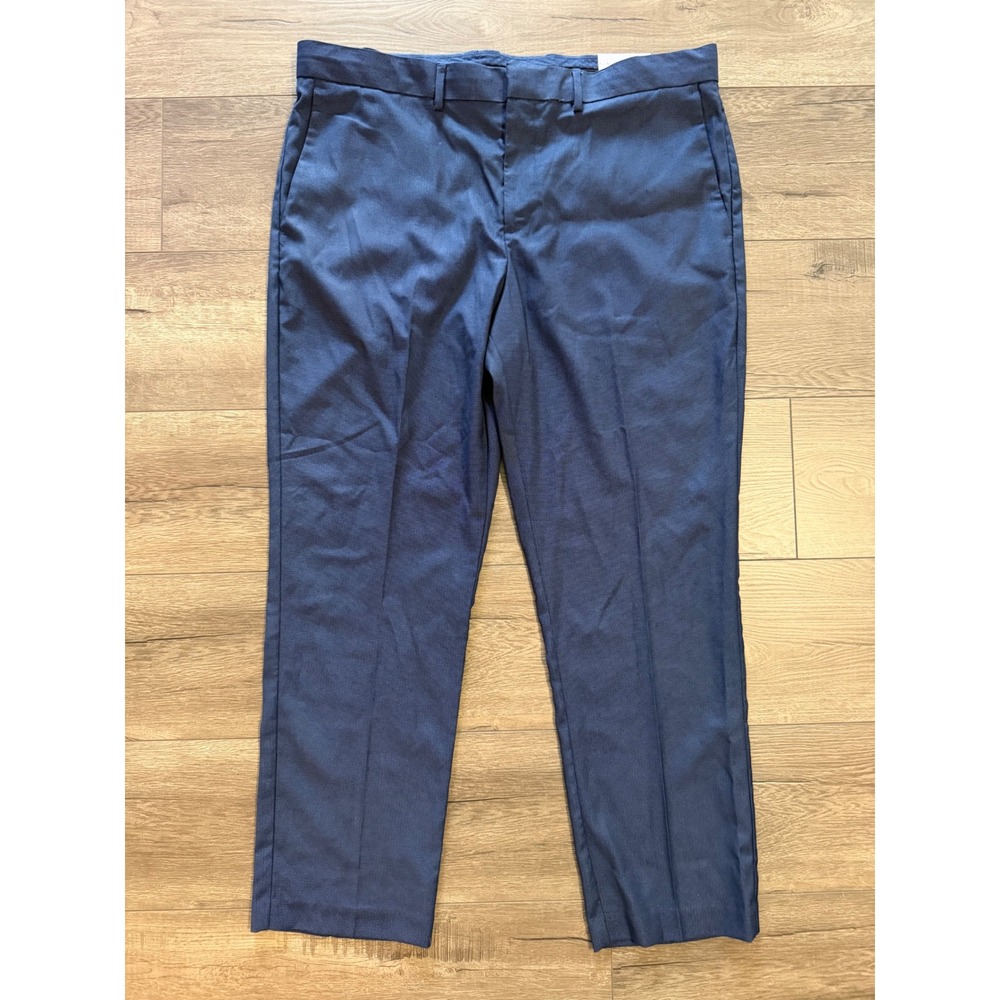 Perry Ellis Portfolio Mens 38x30 Blue Performance Stretch Dress Pants New